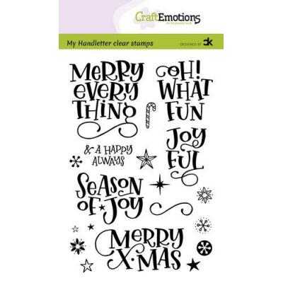 CraftEmotions Clear Stamps - Handletter - Merry Christmas